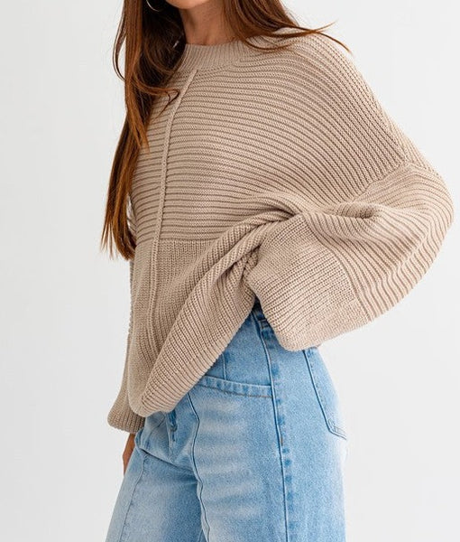 Ribbed Knitted Sweater