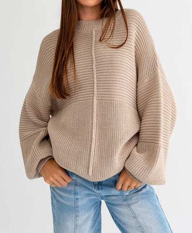 Ribbed Knitted Sweater