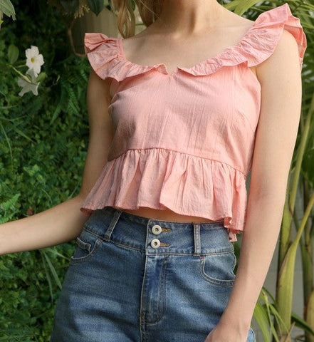 SL ruffled top with flare