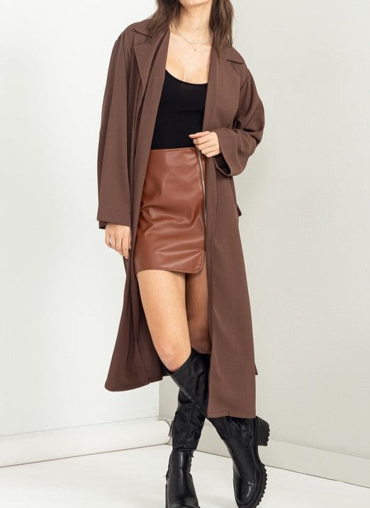 Keep Me Close Belted Women's Trench Coat