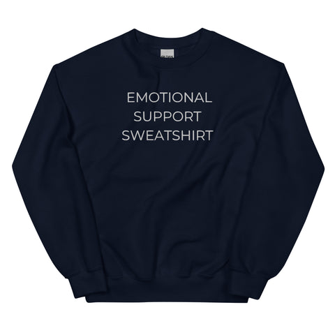 EMOTIONAL SUPPORT EMBROIDERED SWEATSHIRT